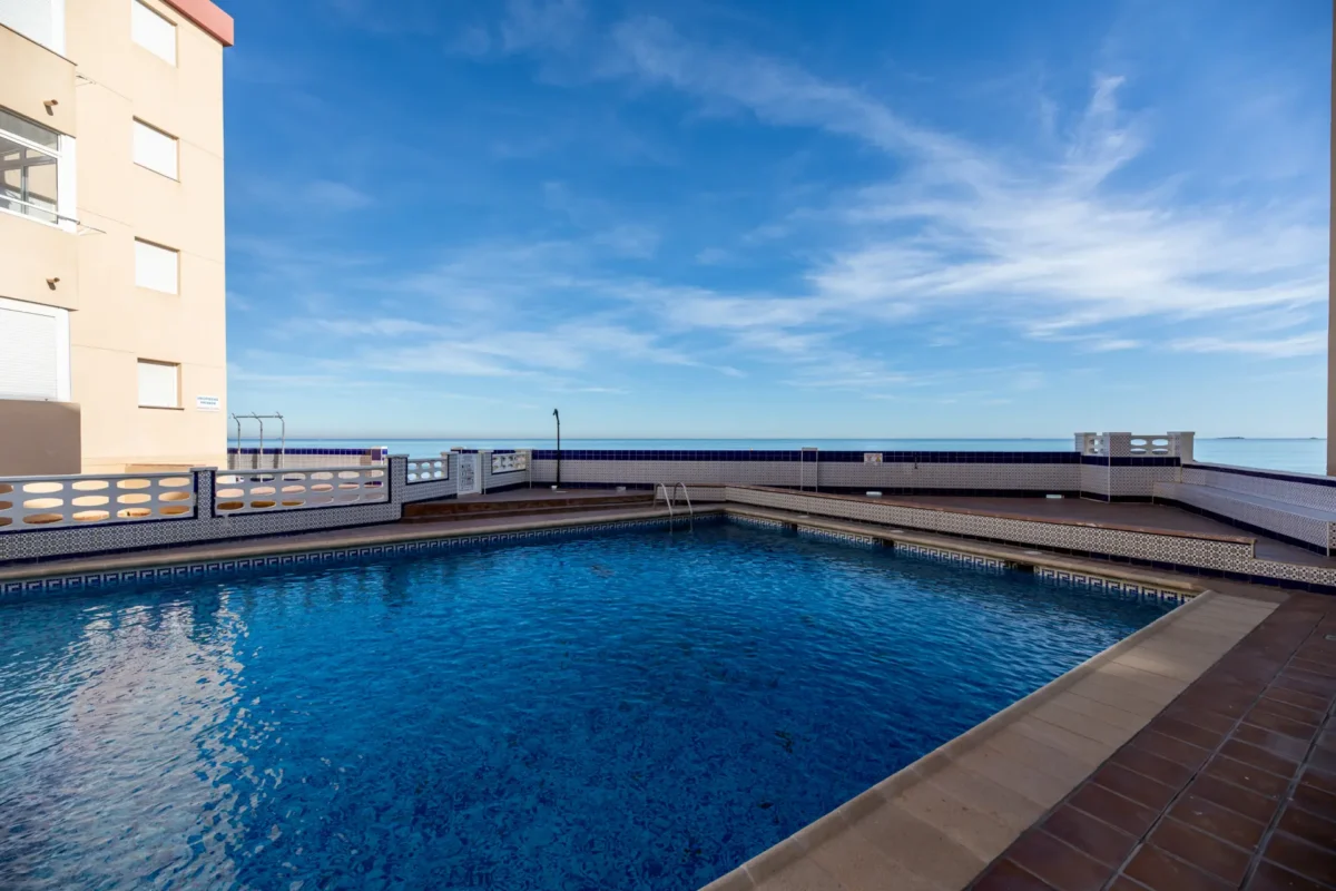 Modern Interior Studio La Manga Fresh Colourful Accents Tidy Organised Room Quiet Block With Swimming Pool Ideal Holiday Stay