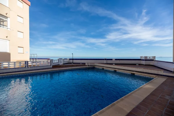 Modern Interior Studio La Manga Fresh Colourful Accents Tidy Organised Room Quiet Block With Swimming Pool Ideal Holiday Stay