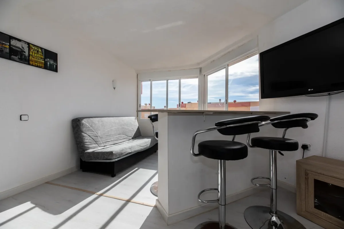 Neat And Tidy Studio Interior La Manga Modern Furnishings Quiet Block Pool Close By Beaches Just Minutes Away From The Door