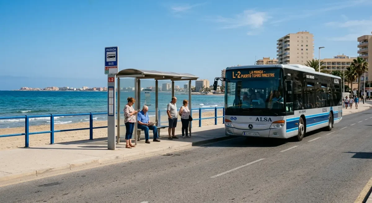 Public transport in La Manga is simple, not wide-ranging